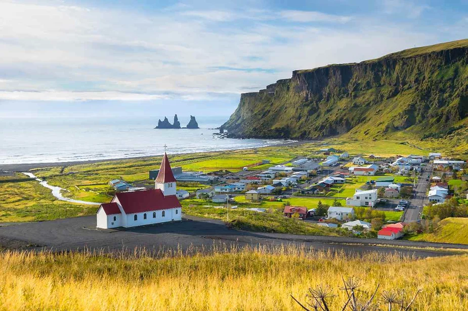 vistas de vik, Islandia