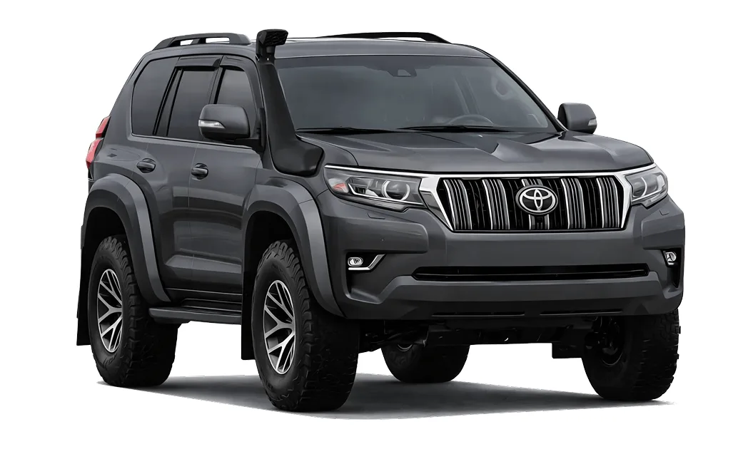  4x4 modelo Toyota Land Cruiser 150 en tono gris claro, , una opción fiable para carreteras exigentes